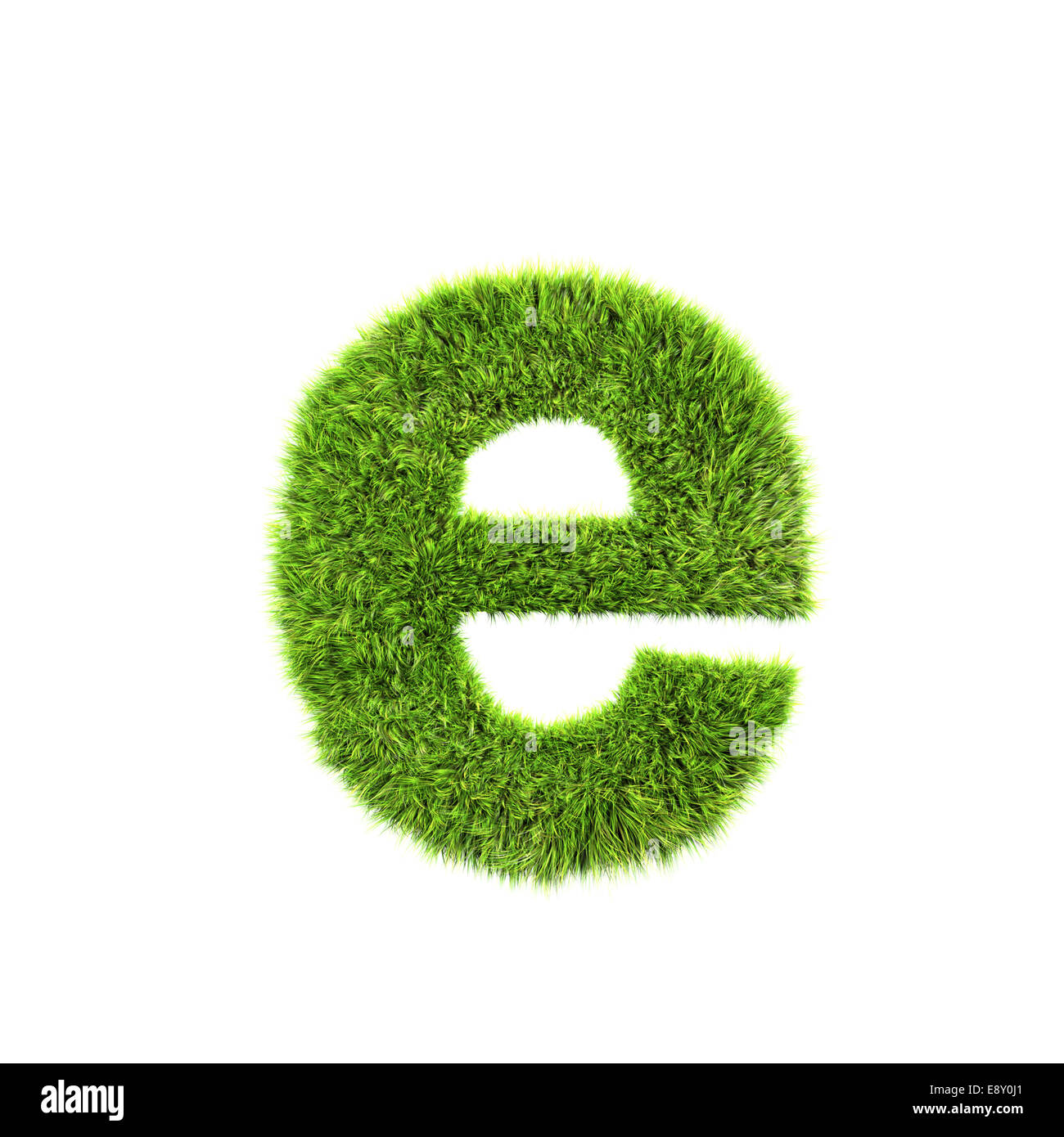 Rasen-Kleinbuchstaben Stockfoto