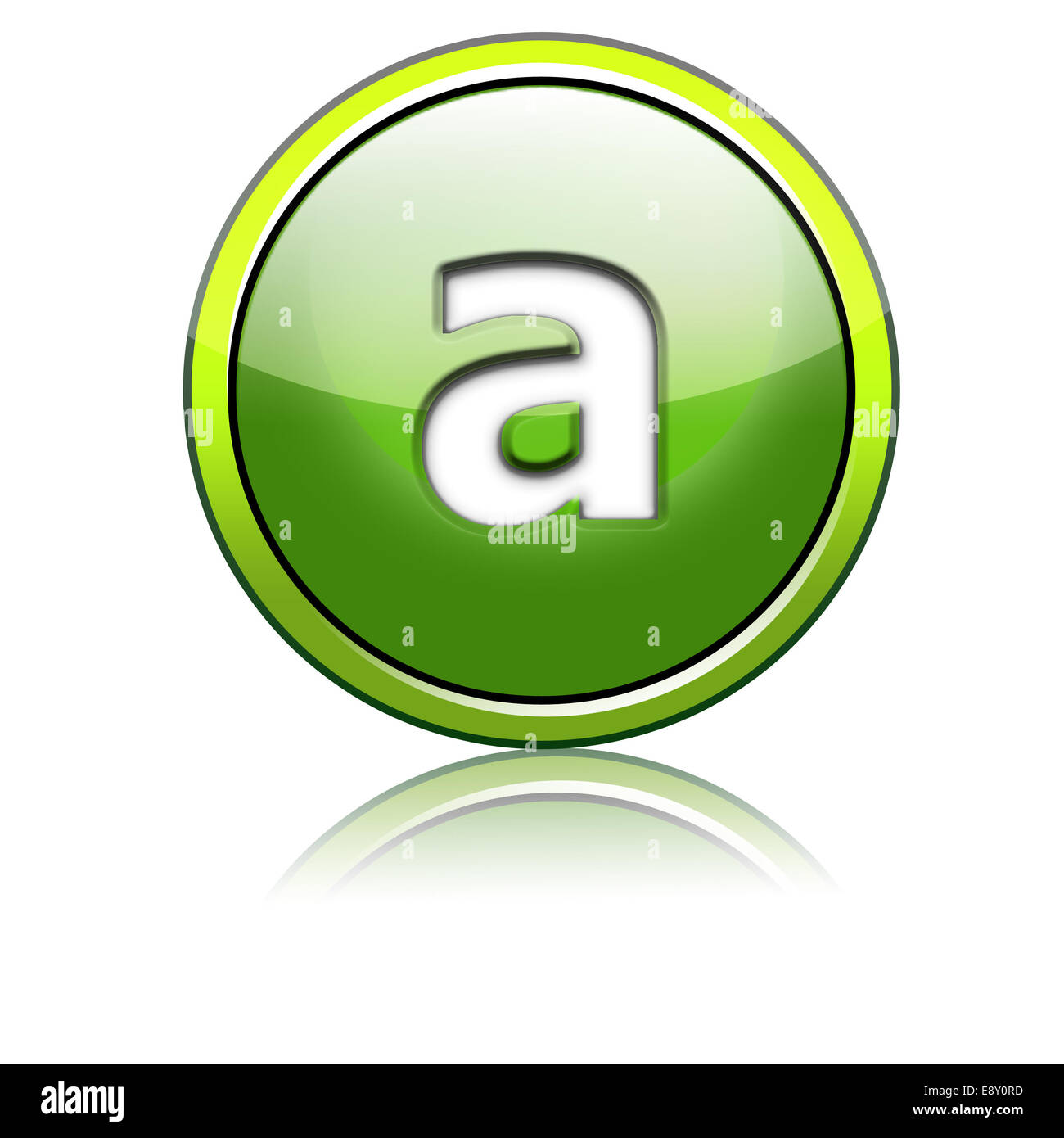 grünen 3d Buchstaben Stockfoto