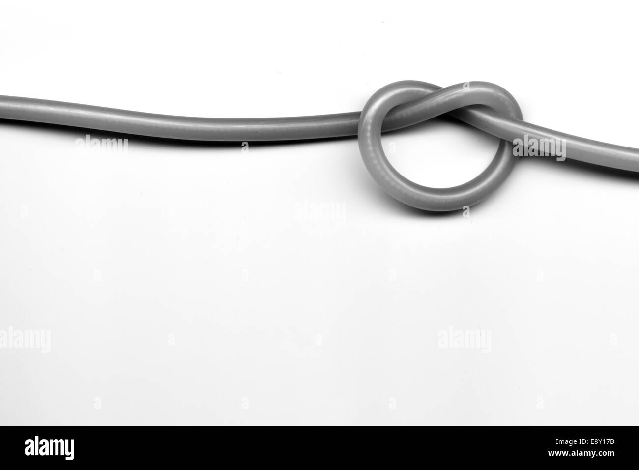 Knoten auf einem weißen Hintergrund isoliert Stockfoto