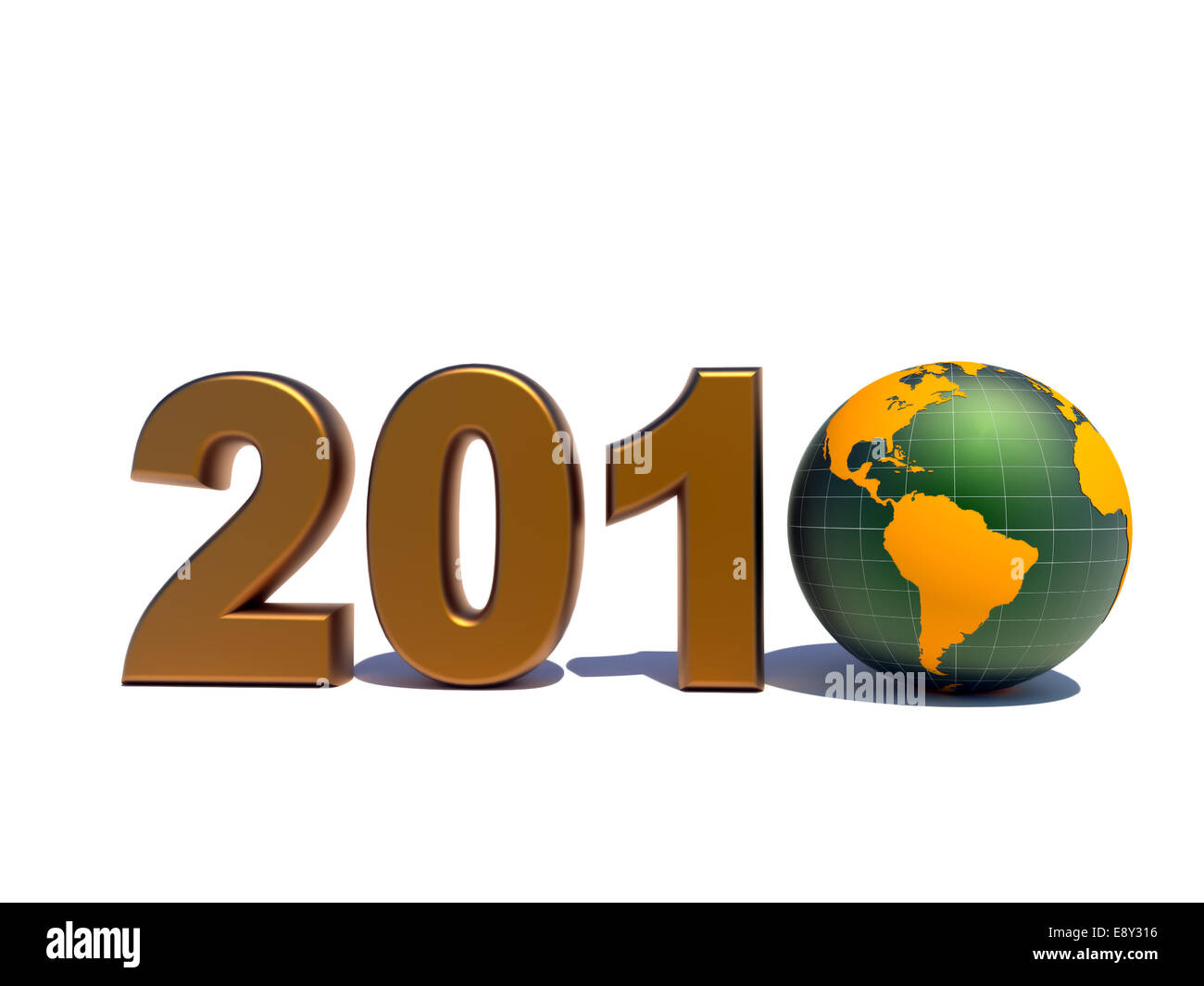 3D-Hintergrund Neujahr Stockfoto