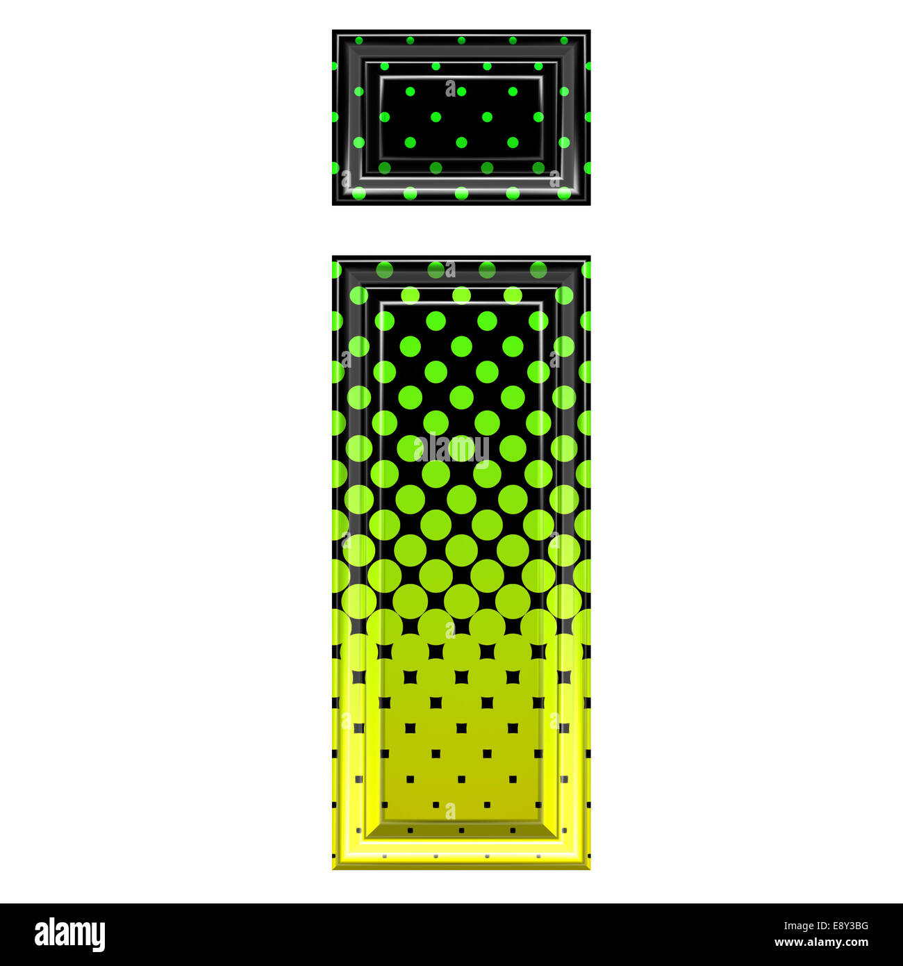 Halbton 3d Kleinbuchstaben Stockfoto