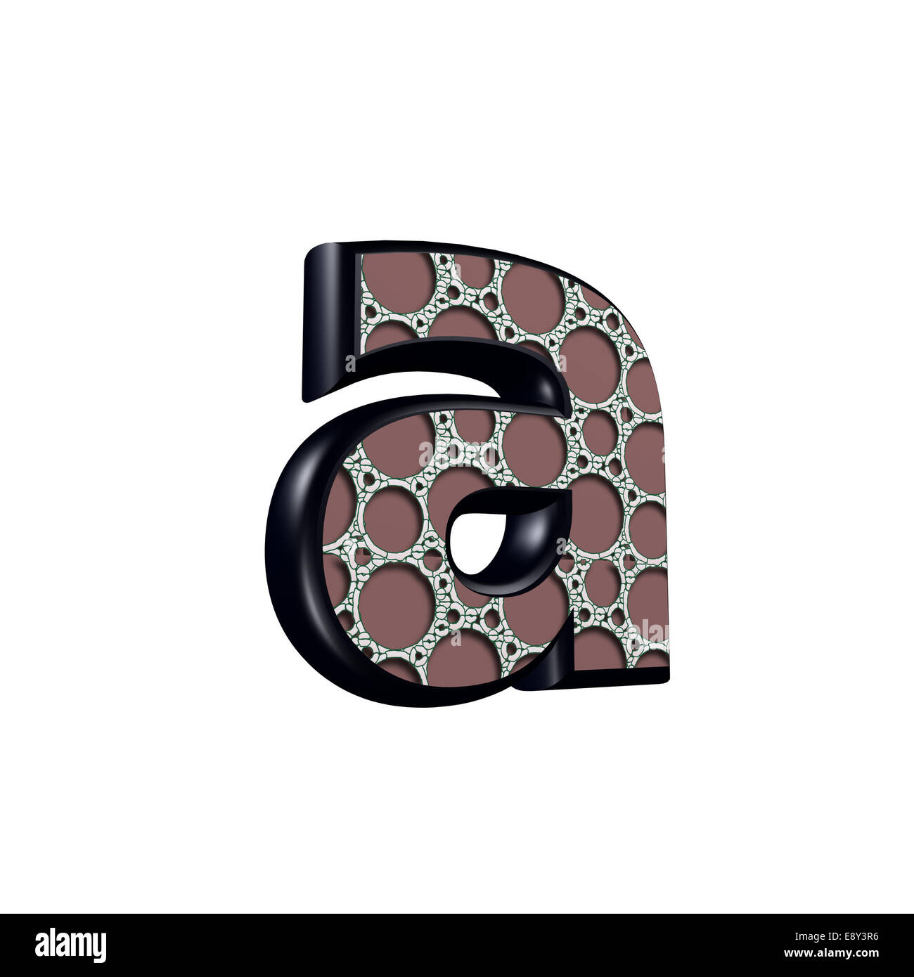 3D Buchstaben mit abstrakten Textur -A Stockfoto