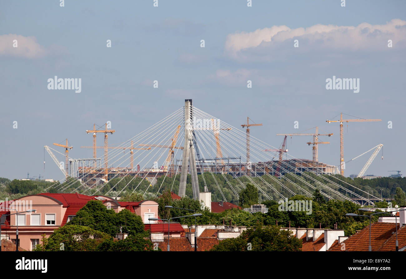 Fußball-Stadion-Bau Stockfoto