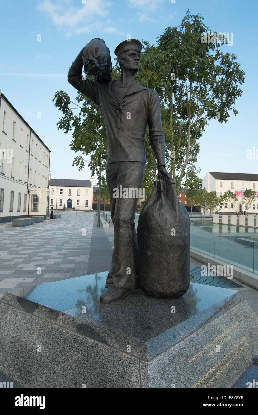 Schlacht der Atlantic Gedenk-Skulptur in Ebrington Barracks Derry Londonderry Nordirland Stockfoto