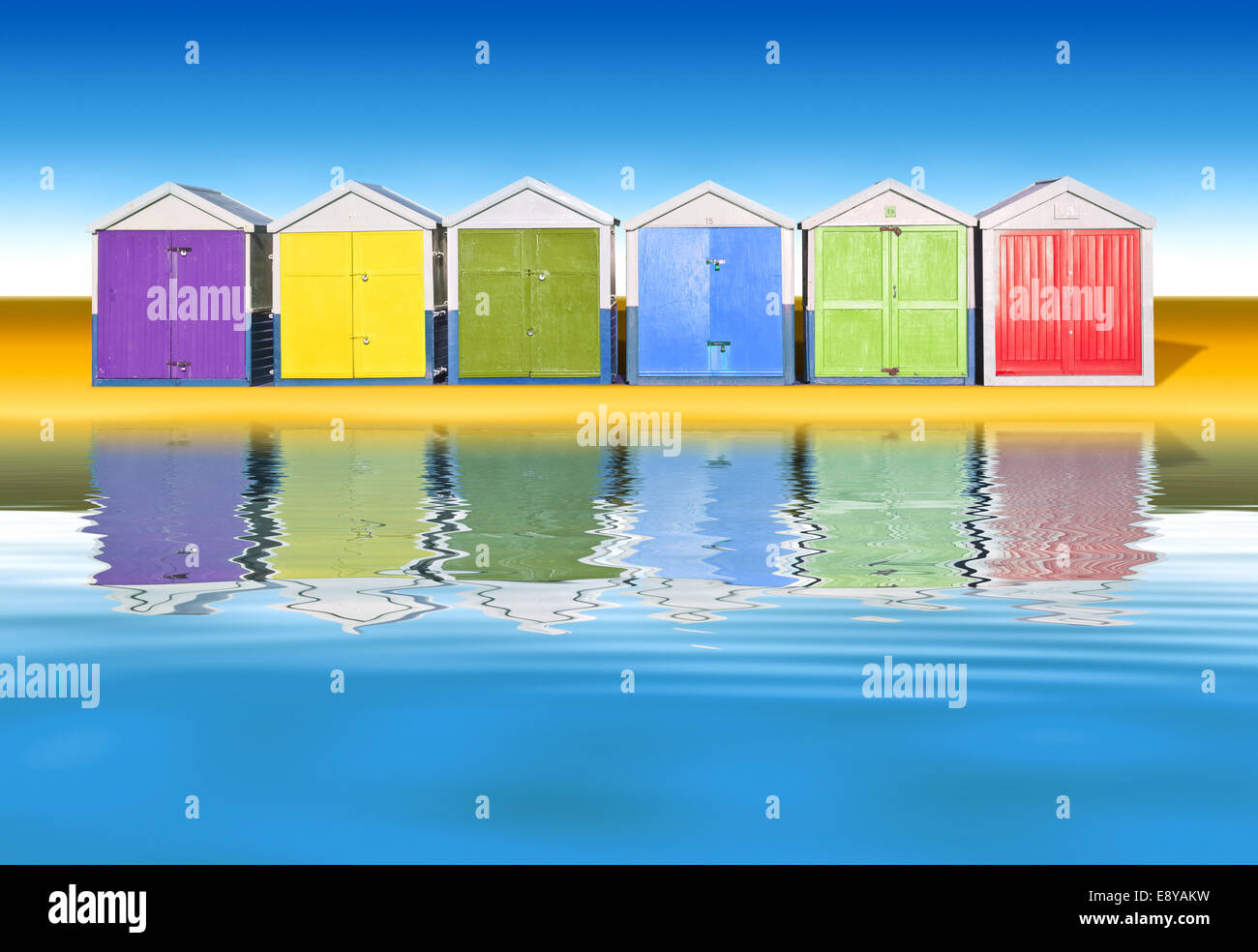 Strandhütten Stockfoto