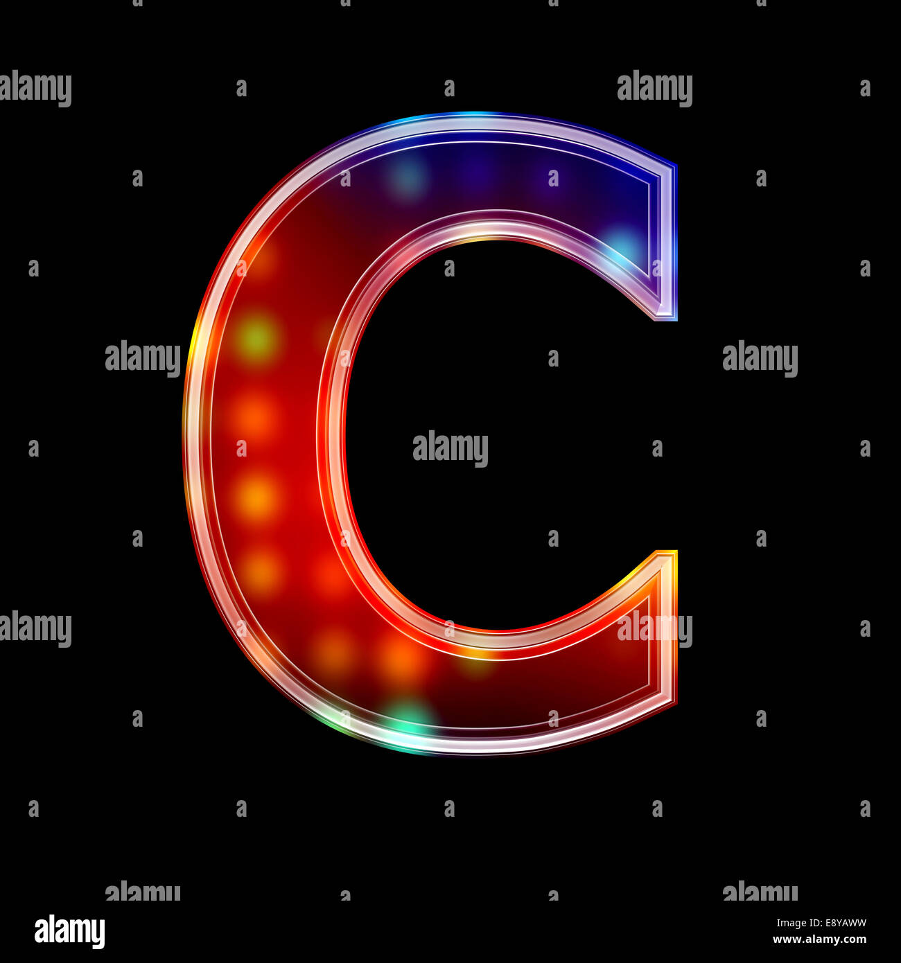 Leuchten-Brief Stockfoto