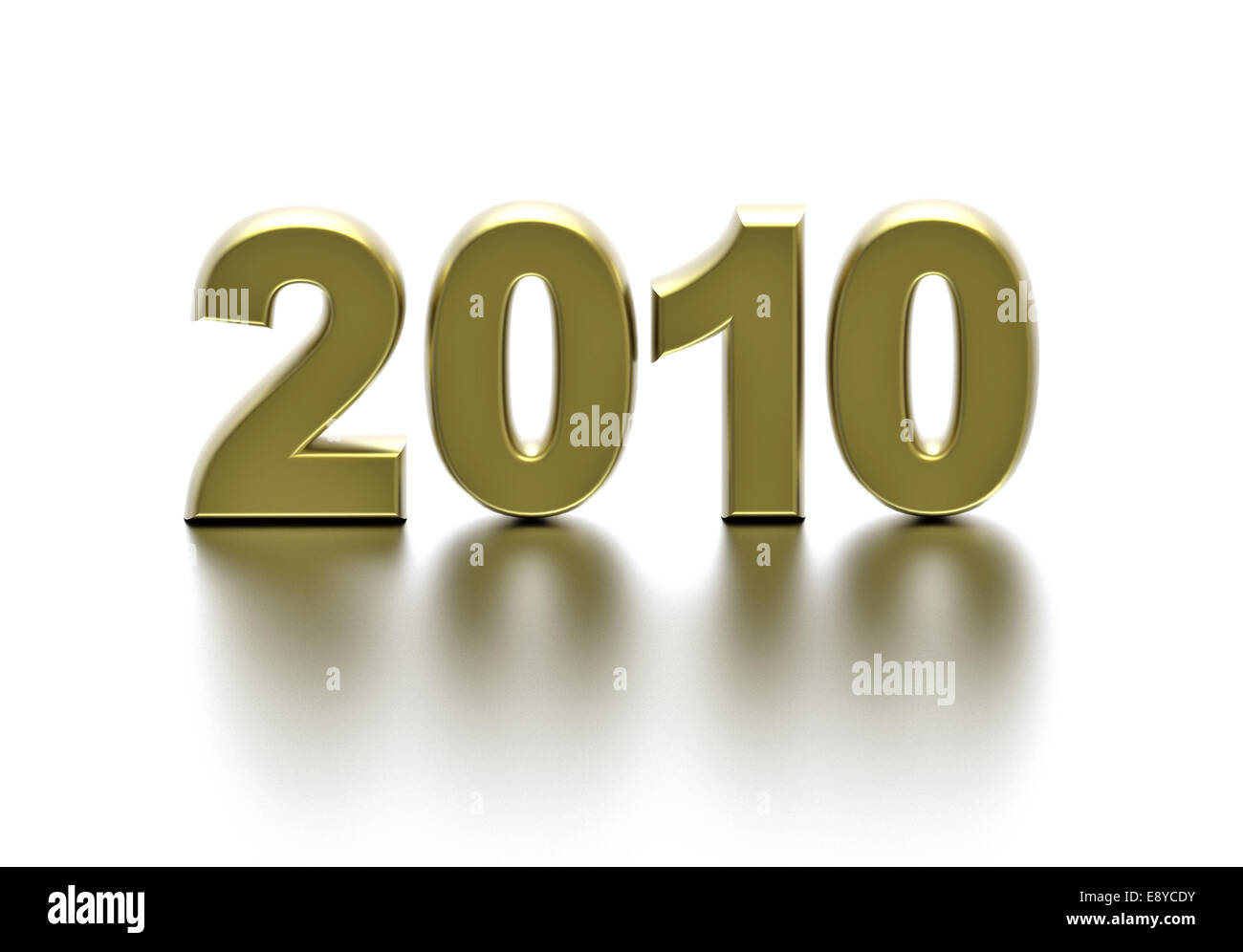 3D Neujahr 2010 Stockfoto