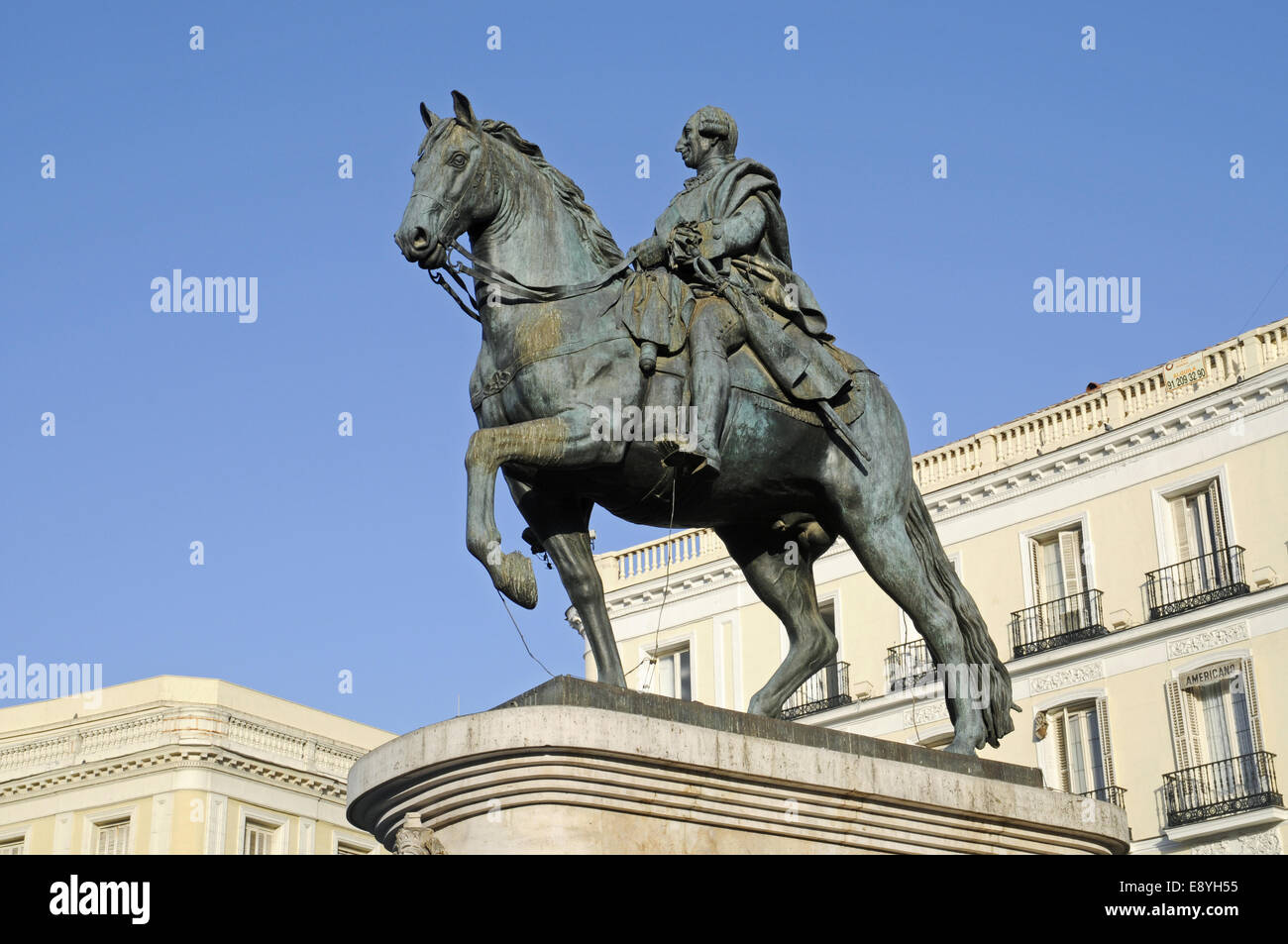 Reiterstatue Stockfoto