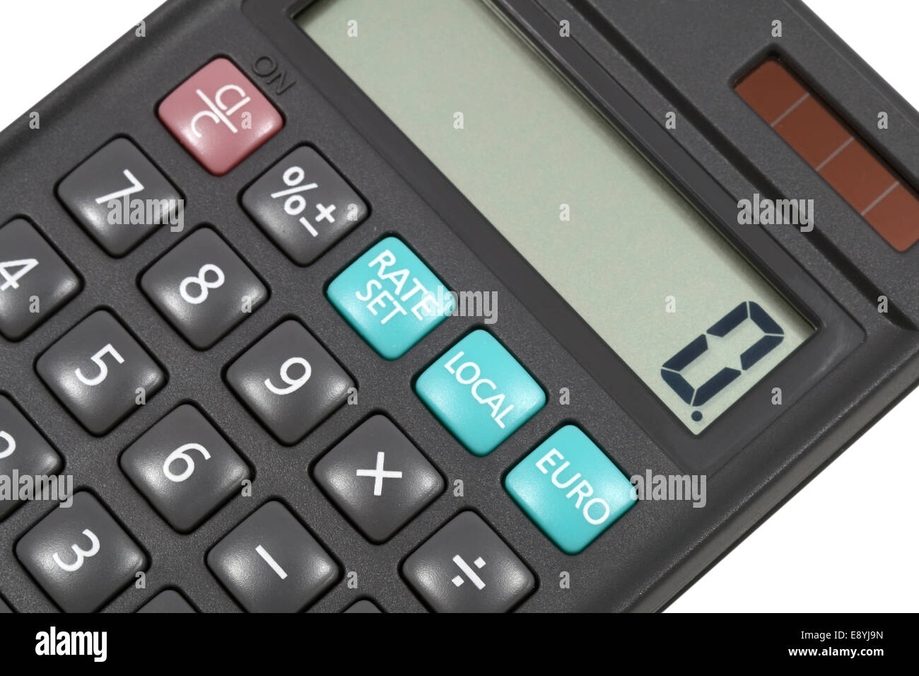 Taschenrechner mit wichtigen Währungsumrechnung EURO Stockfoto