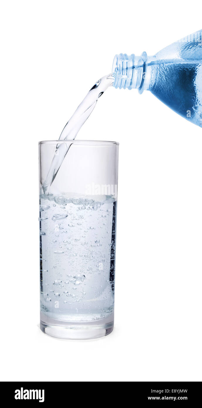 Wasser mit Kohlensäure Stockfoto