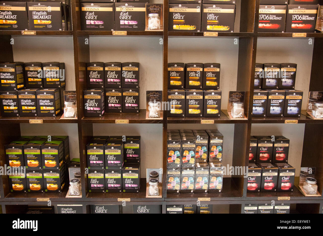 Twinings Tee-Shop auf dem Strand in London UK Stockfoto