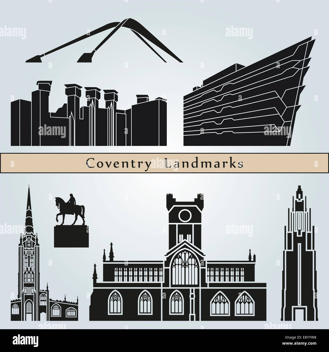 Coventry Sehenswürdigkeiten und Denkmäler Stockfotografie Alamy