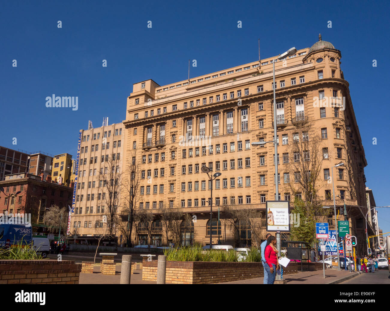 JOHANNESBURG, Südafrika - Gebäude im Stadtzentrum. Stockfoto