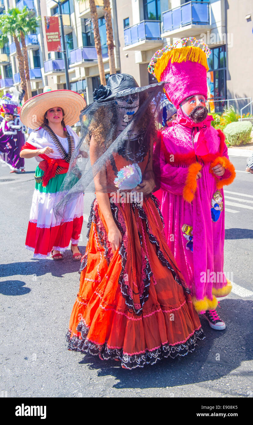 Ein Teilnehmer an der Parade Fiesta Las Vegas statt in Las Vegas Stockfoto
