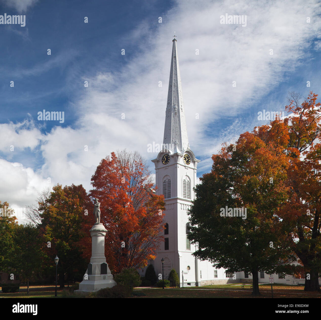 Manchester-Vermont im Herbst Stockfoto