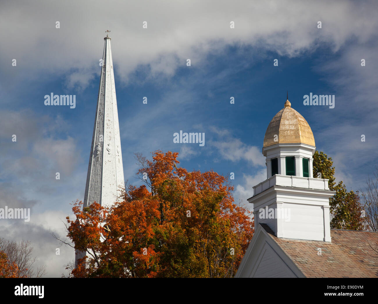 Manchester-Vermont im Herbst Stockfoto