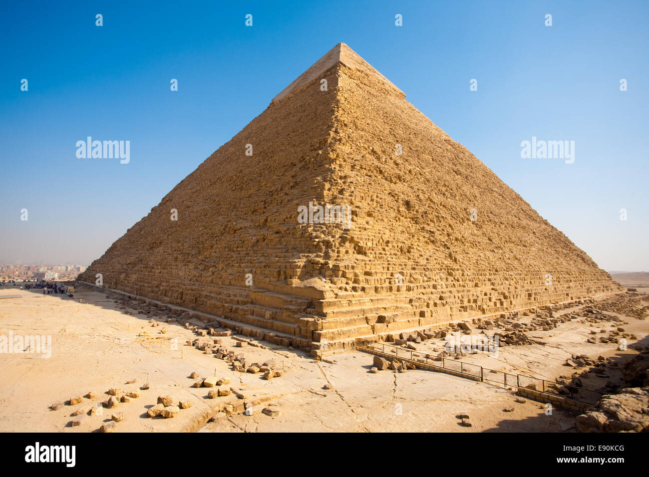 Pyramide von Khafre hinten Gizeh Stockfoto