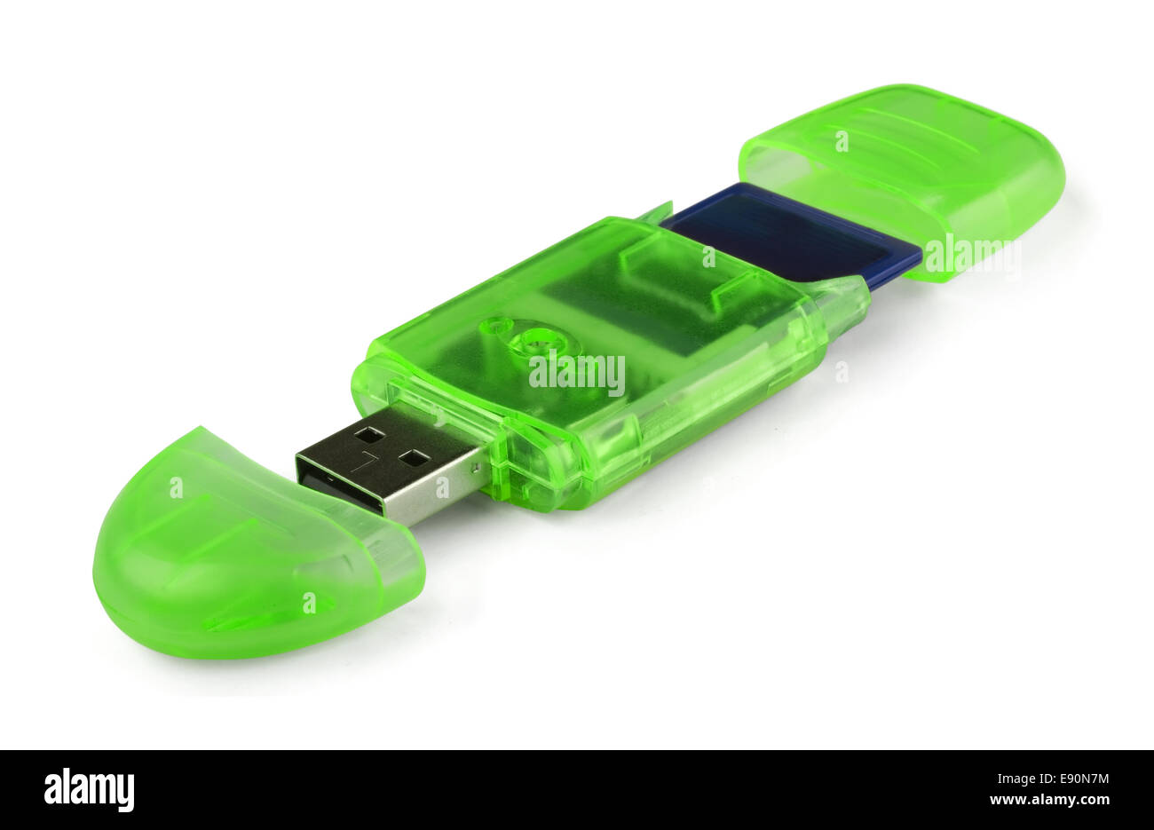Green-Card-reader Stockfoto