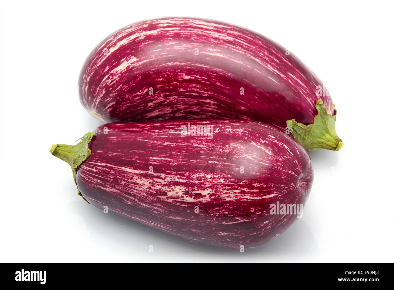 Lila Aubergine Gemüse isoliert Stockfoto