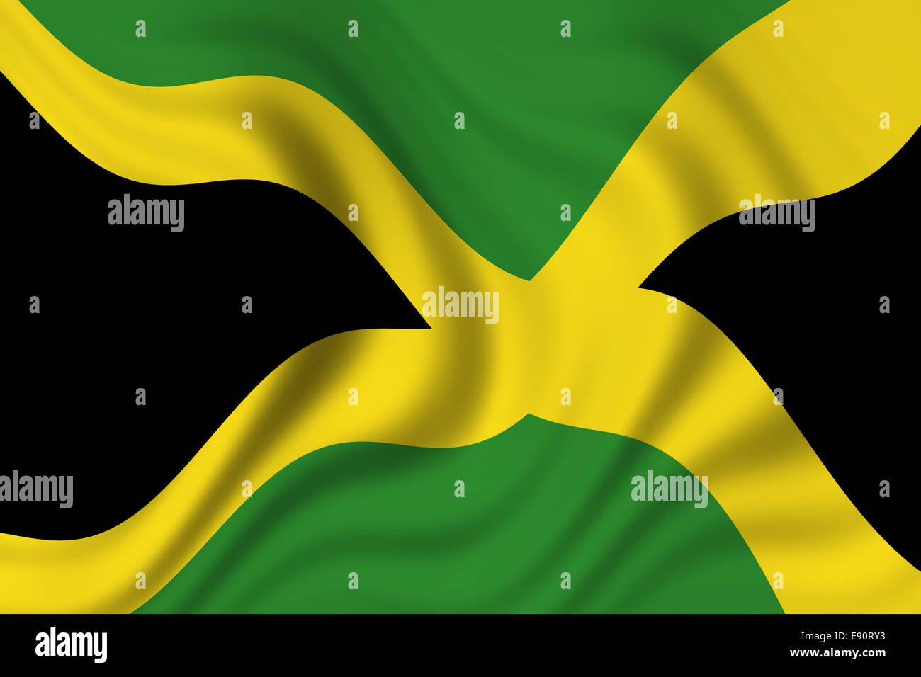 Flagge der Jamaiky Stockfoto