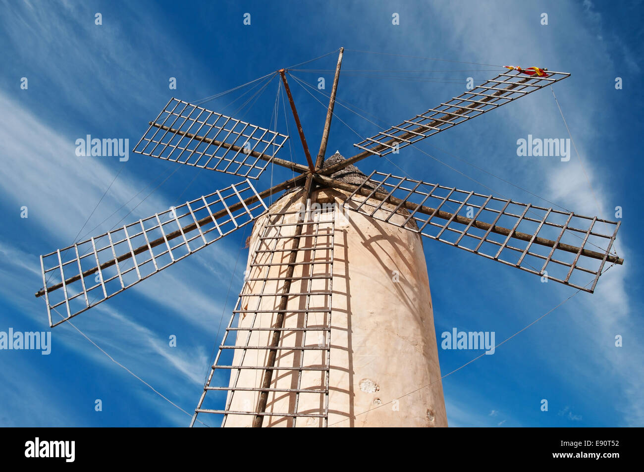 traditionelle Windmühle in Palma De mallorca Stockfoto