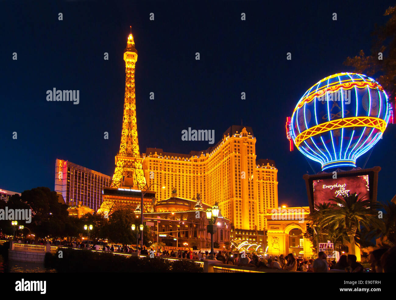 Las Vegas Strip bei Nacht Stockfoto
