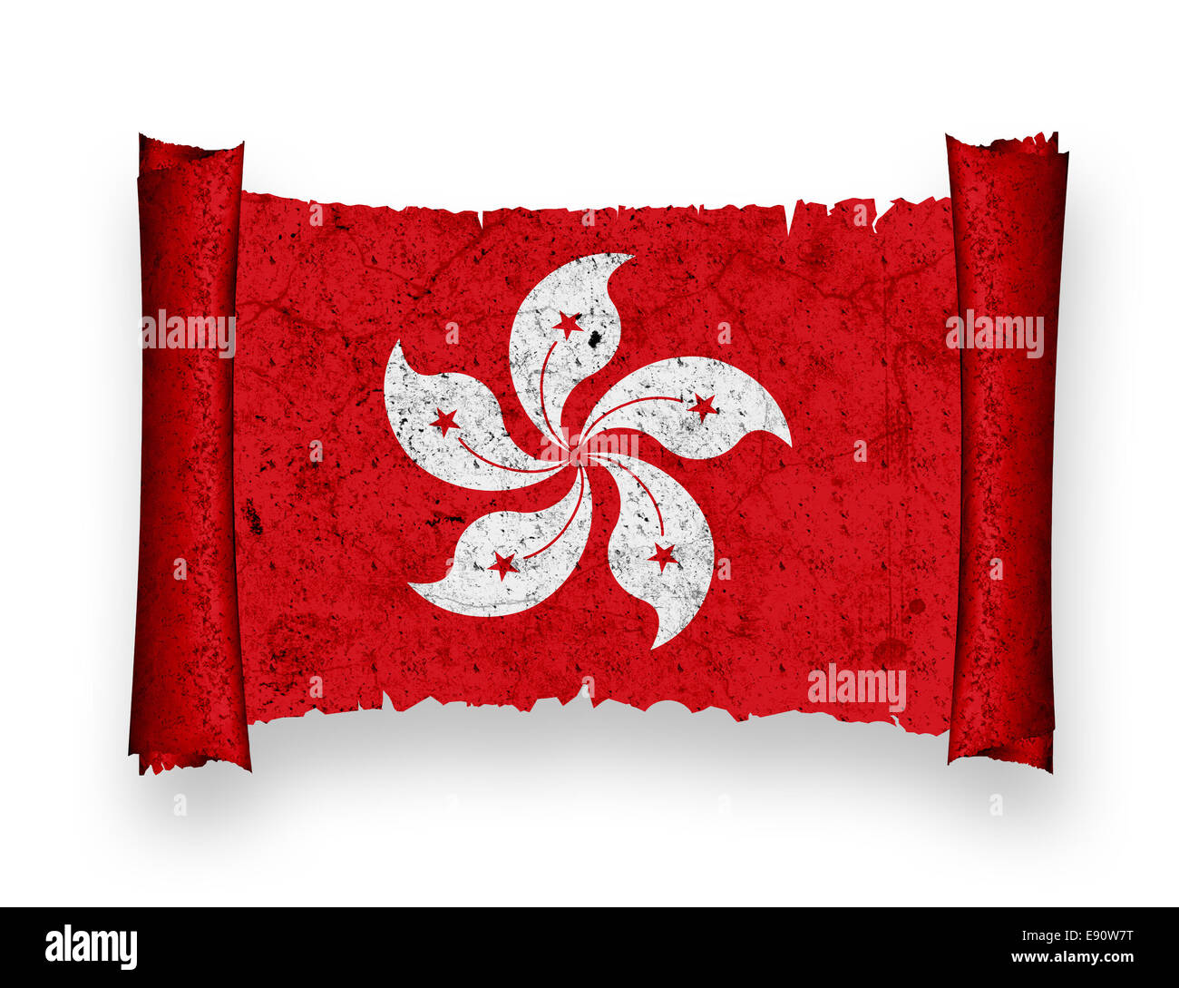 Flagge von Hong Kong Stockfoto