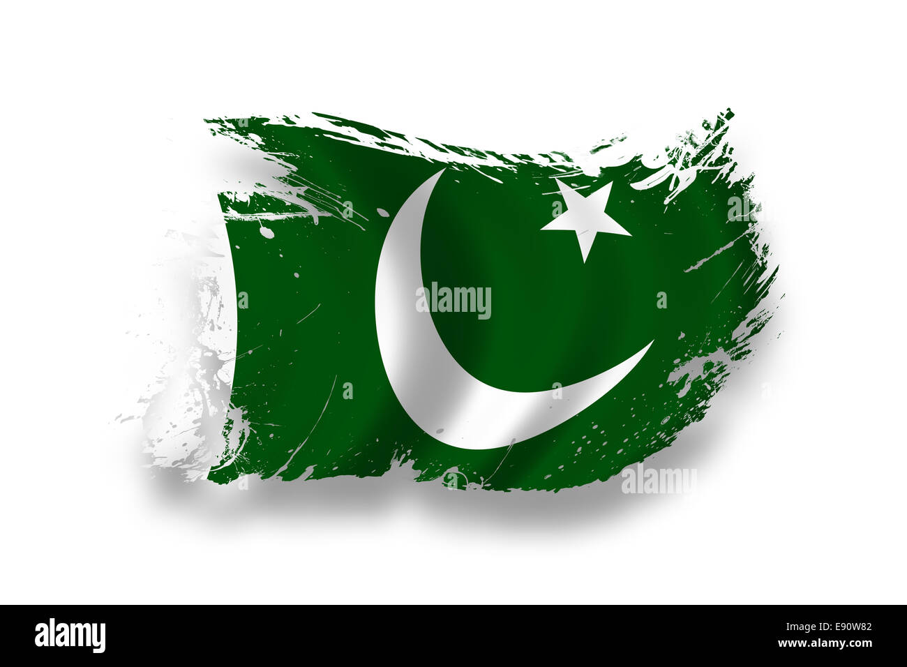 Flagge von Pakistan Stockfoto