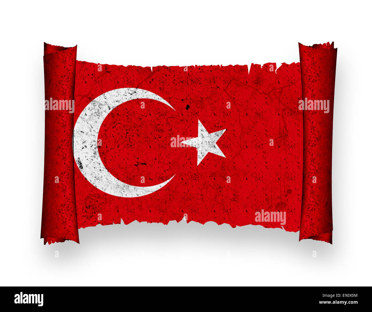Flagge der Türkei Stockfoto