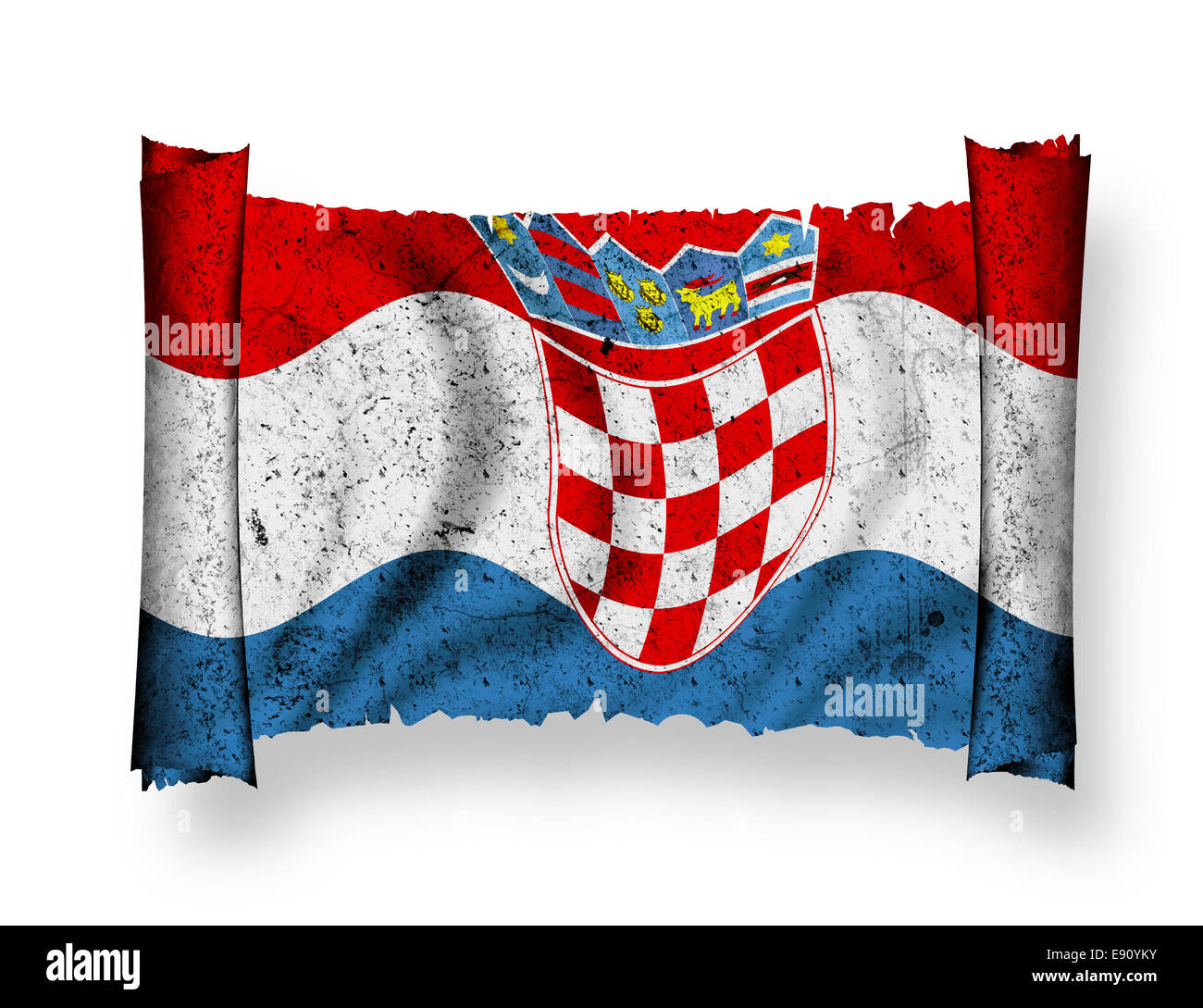 Flagge Kroatiens Stockfoto