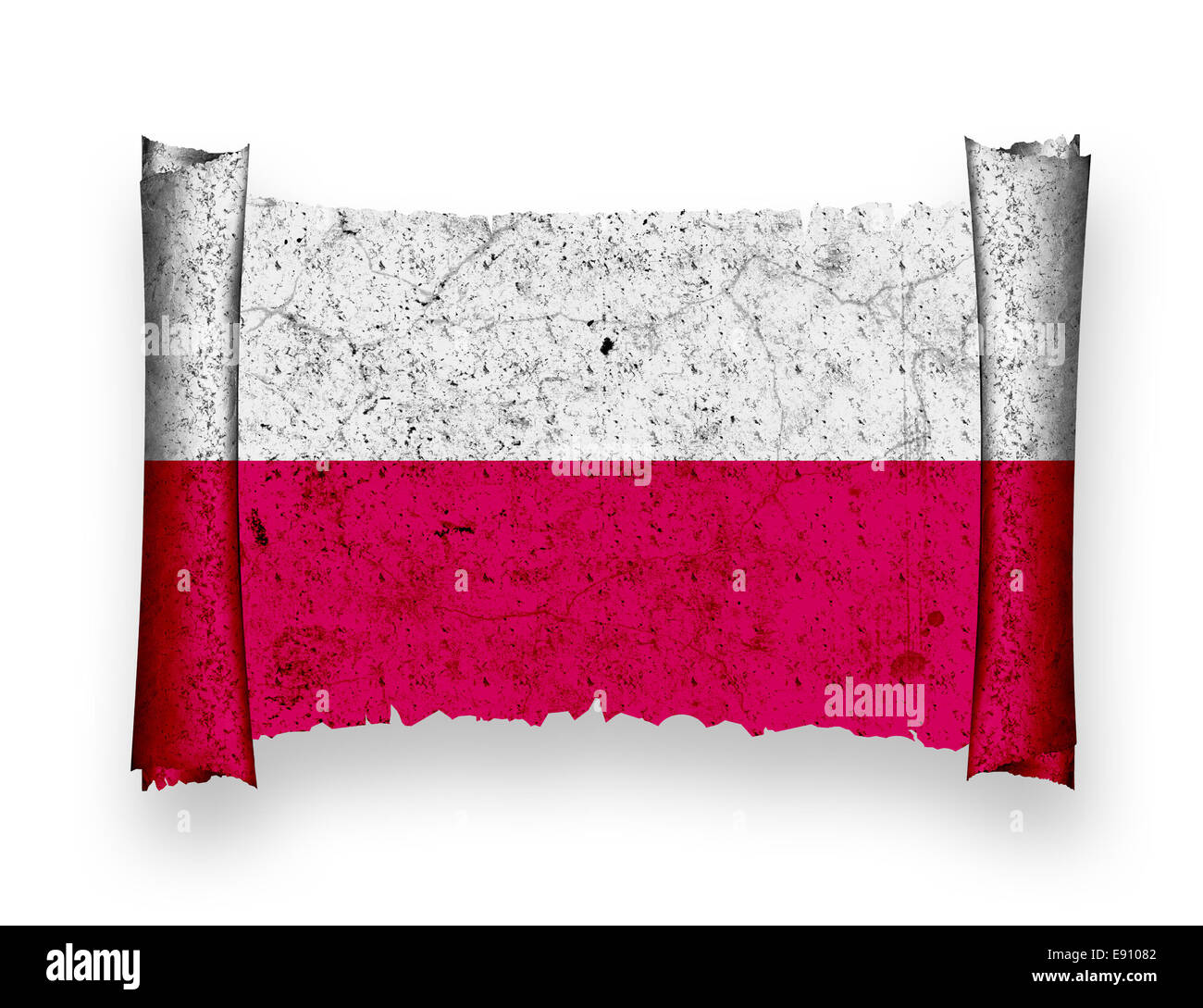 Flagge von Polen Stockfoto