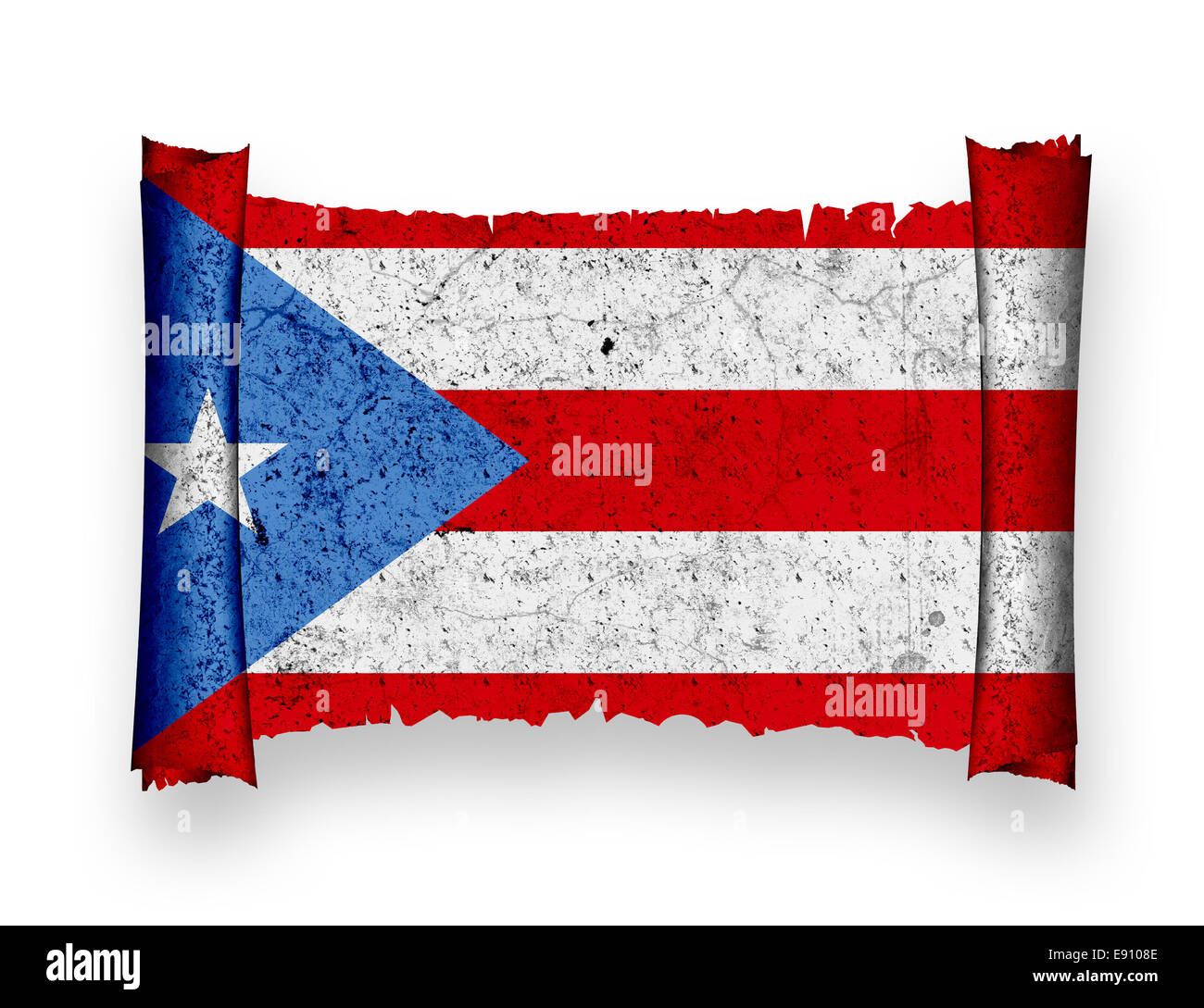 Flagge von Puerto Rico Stockfoto