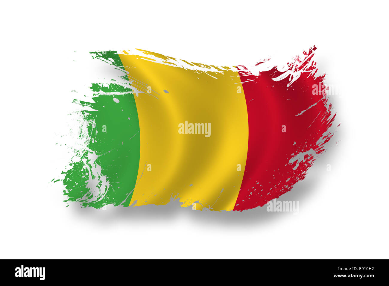 Flagge von Mali Stockfoto