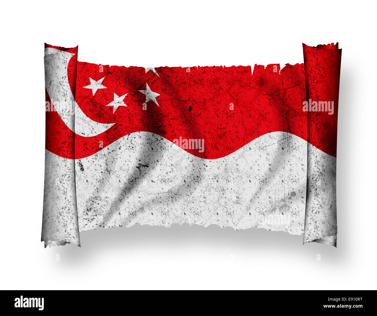 Flagge von Singapur Stockfoto