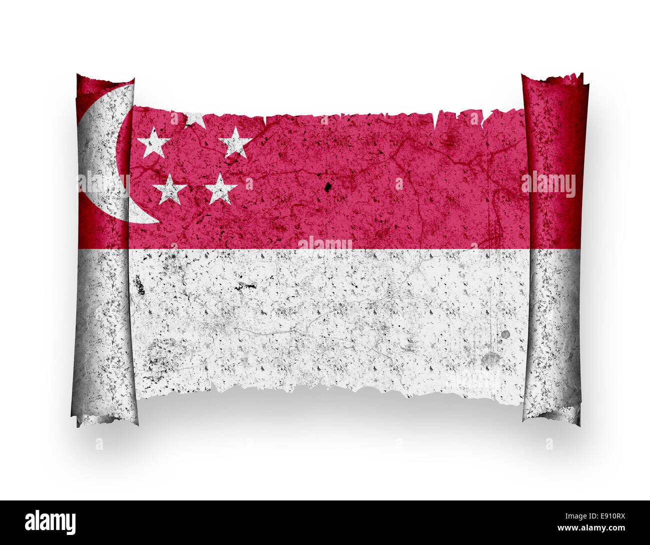 Flagge von Singapur Stockfoto