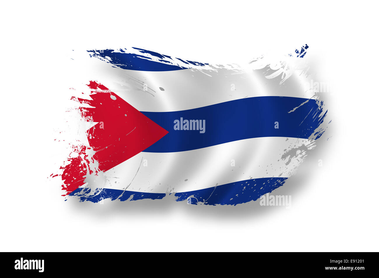 Flagge von Kuba Stockfoto
