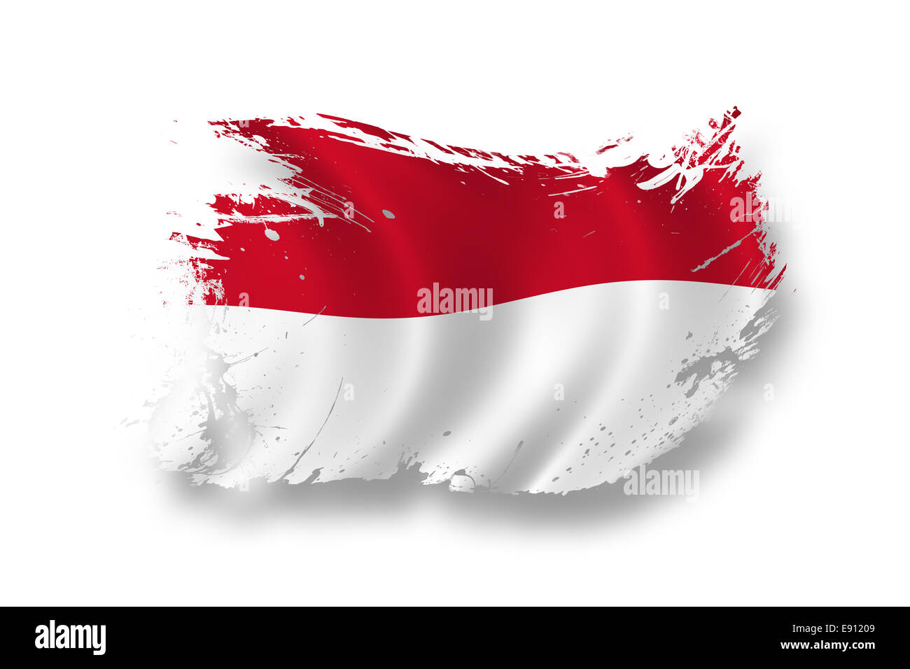 Flagge von Indonesien Stockfoto