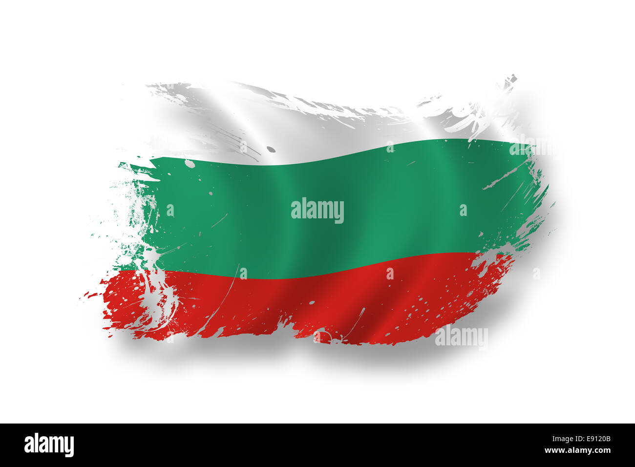 Flagge von Bulgarien Stockfoto