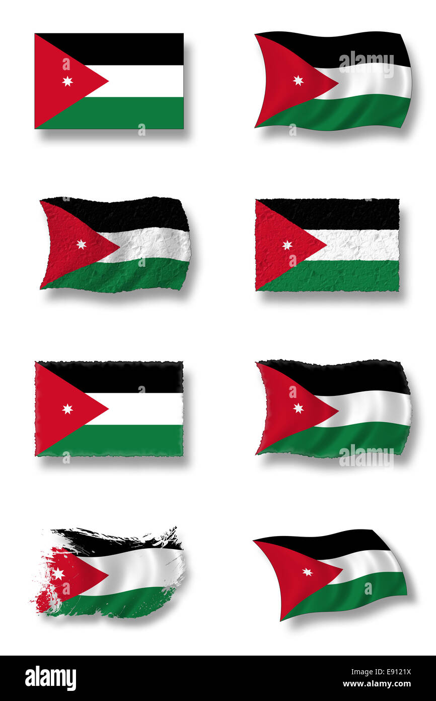 Flagge von Jordanien Stockfoto