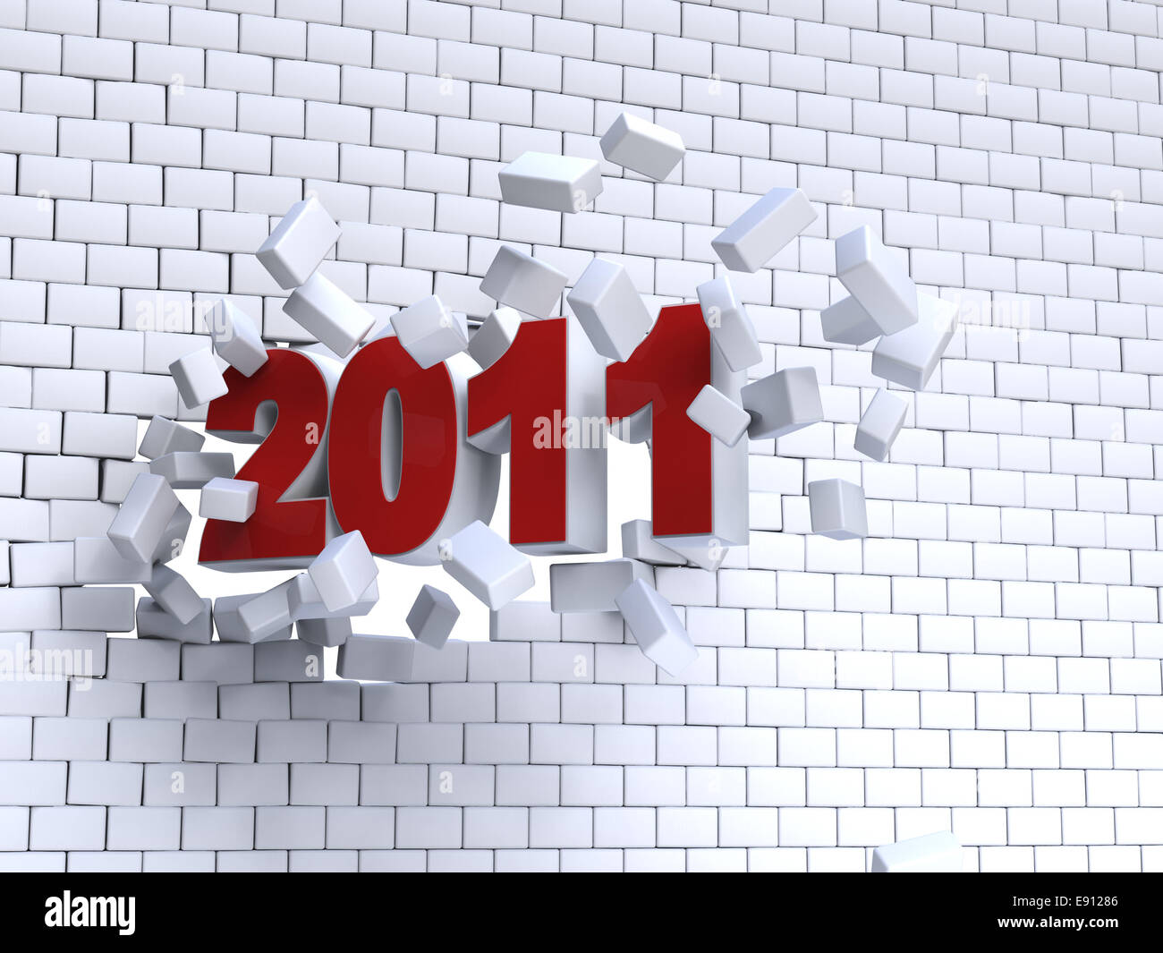 3D Neujahr 2011 Stockfoto