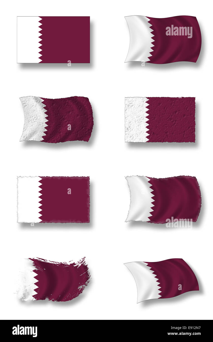 Flagge von Katar Stockfoto