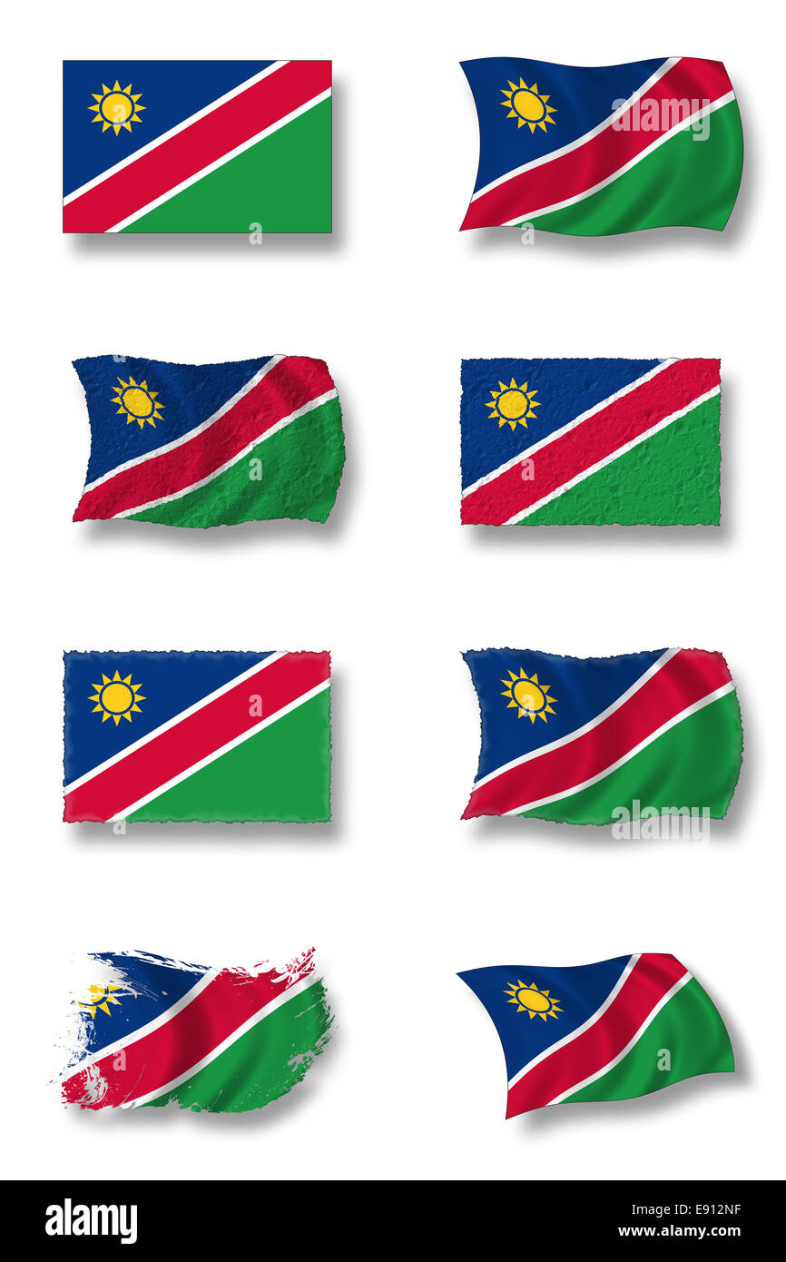 Flagge von Namibia Stockfoto