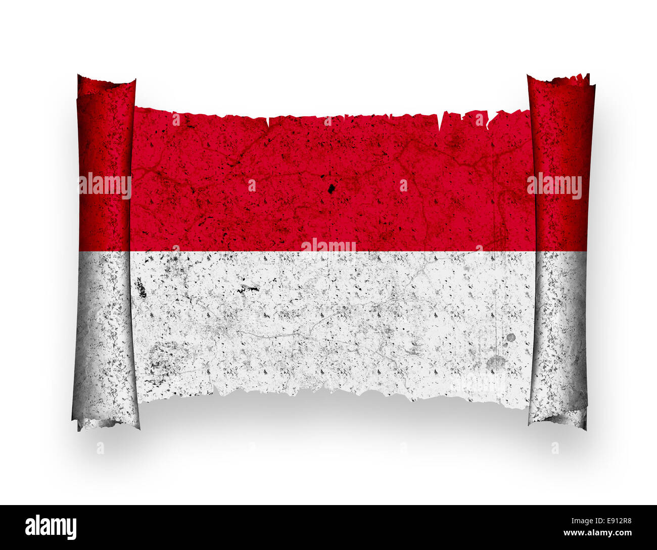 Flagge von Indonesien Stockfoto