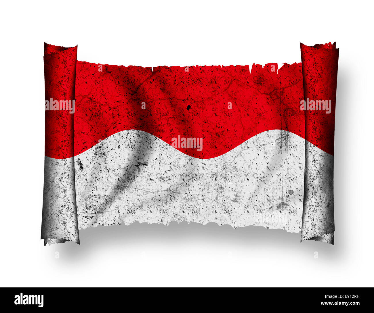 Flagge von Indonesien Stockfoto