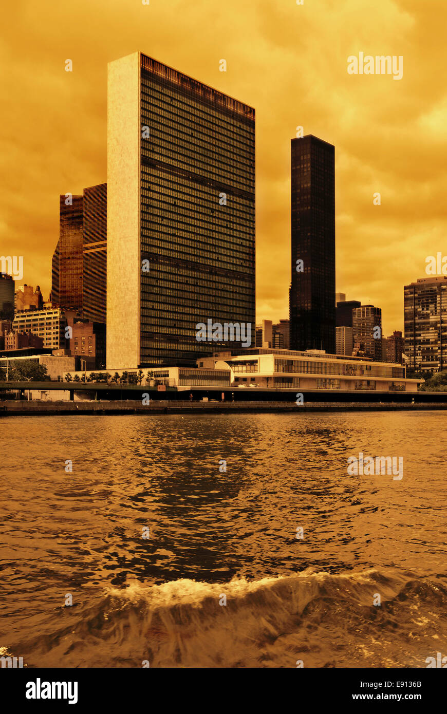 Hauptsitz der Vereinten Nationen Stockfoto