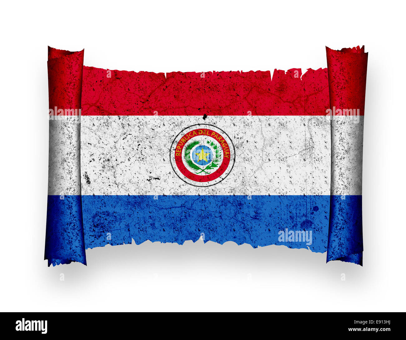 Flagge Paraguay Stockfoto