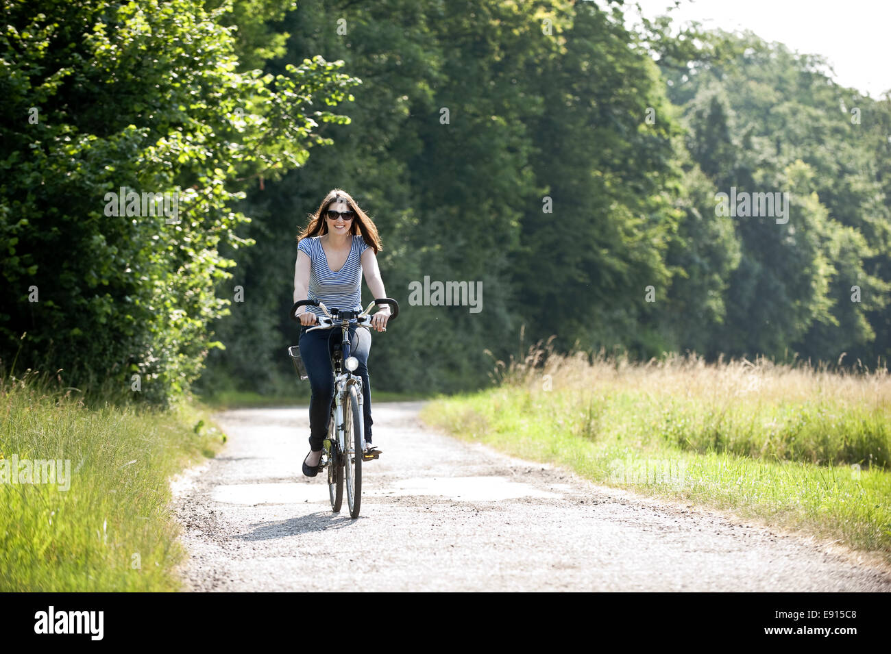 mit dem Fahrrad fahren Stockfoto