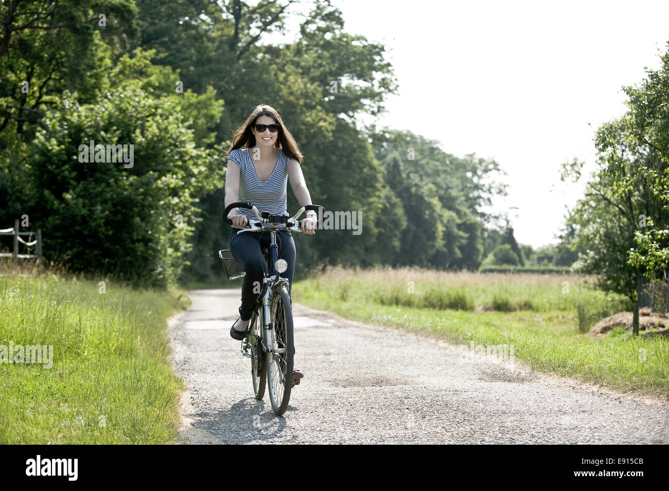 mit dem Fahrrad fahren Stockfoto