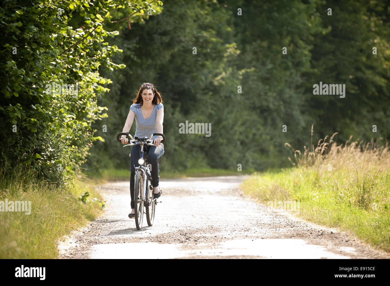 mit dem Fahrrad fahren Stockfoto