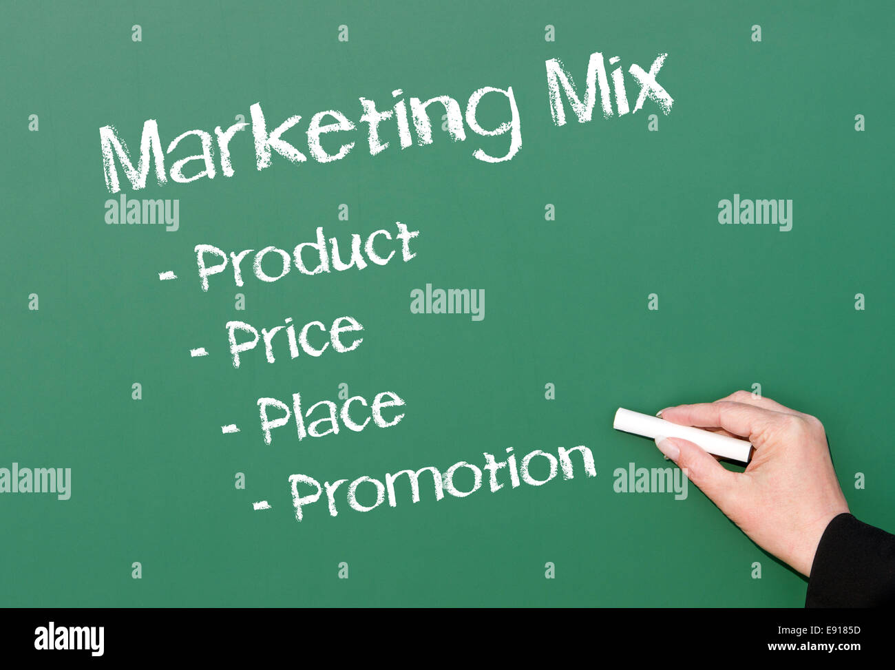 Marketing-Mix - Business-Konzept Stockfoto